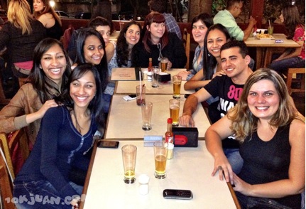 Drinks with friends at Choperia Opção
